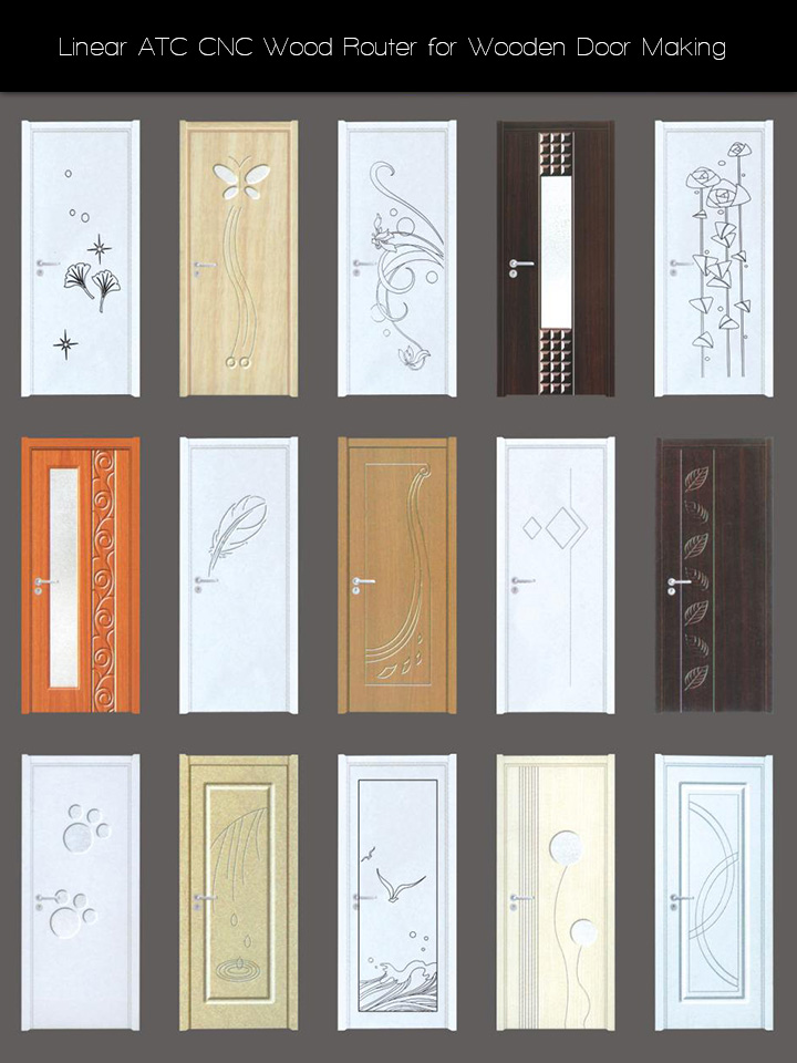 用于木門制作項目的直排式自動換刀數控木工雕刻機