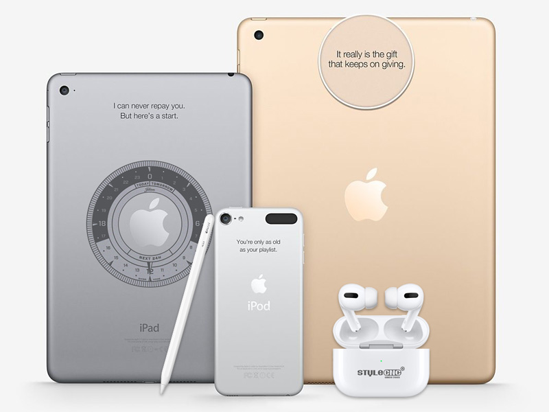 激光雕刻的 iPad、iPod、Airpods 和 Apple Pencil