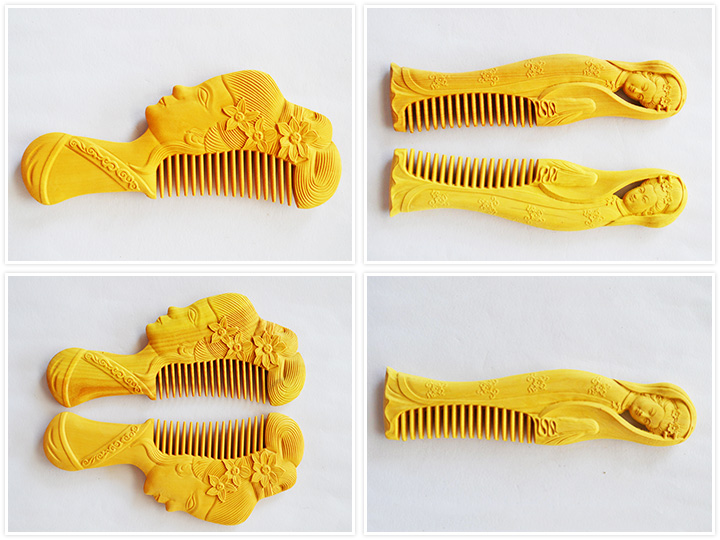 中國黃楊木工藝品數控雕刻機用于木梳