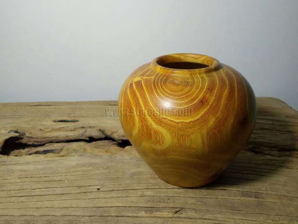 采用數控木工車床進行 Cudrania Tricuspidata 木罐車削項目