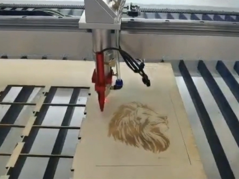 CO2 激光機(jī)雕刻和切割木制工藝品