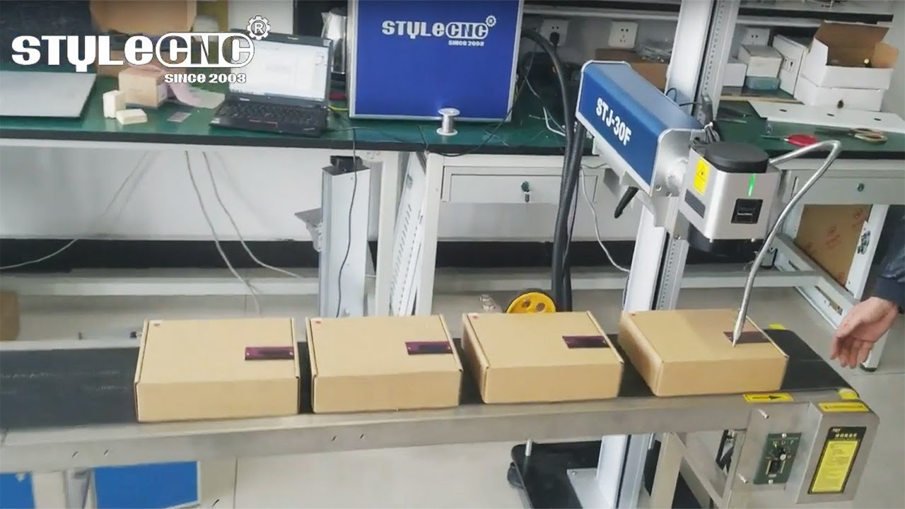 零件和工具在線飛行光纖激光打標系統 零件和工具在線飛行光纖激光打標系統