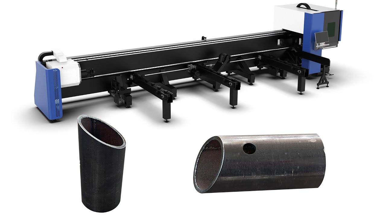 帶自動送料系統(tǒng)的數(shù)控金屬激光切管機 帶自動送料系統(tǒng)的數(shù)控金屬激光切管機