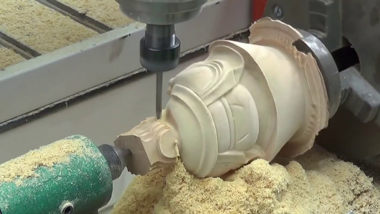 旋轉軸 3D 木工數控雕刻機